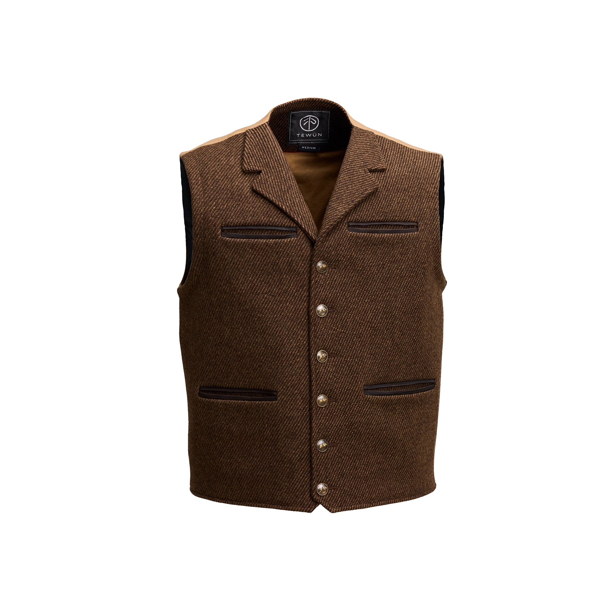 PATRON VEST - Bison and Dark Brown Sarga