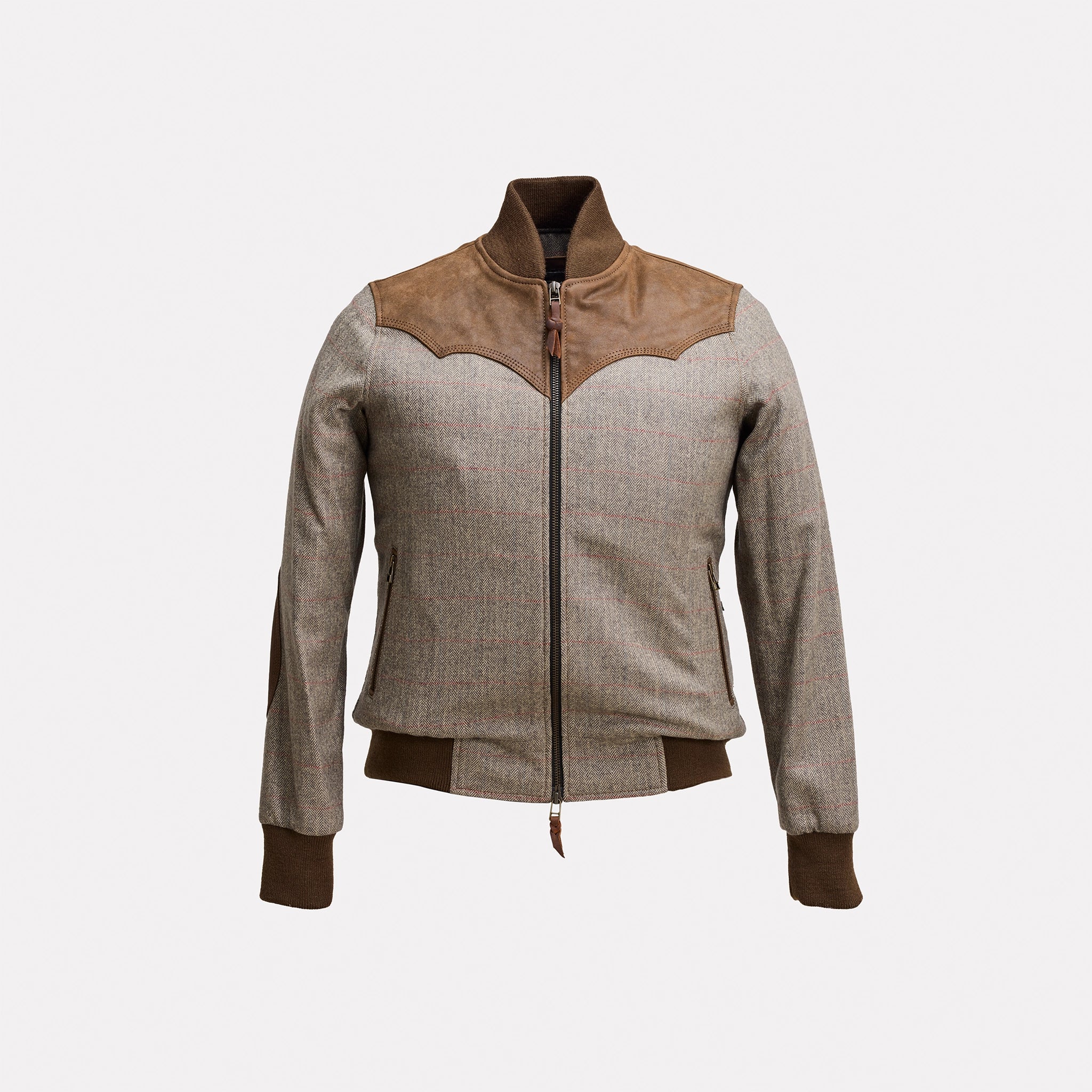 BOMBER PIONERO JACKET - Light Gray Herringbone