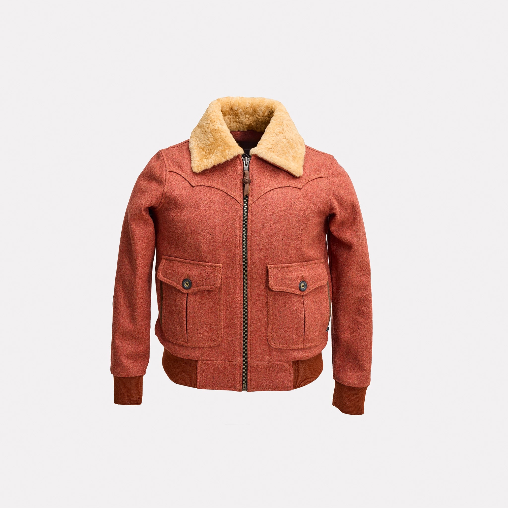 BOMBER LAMB COLLAR JACKET - Lenga