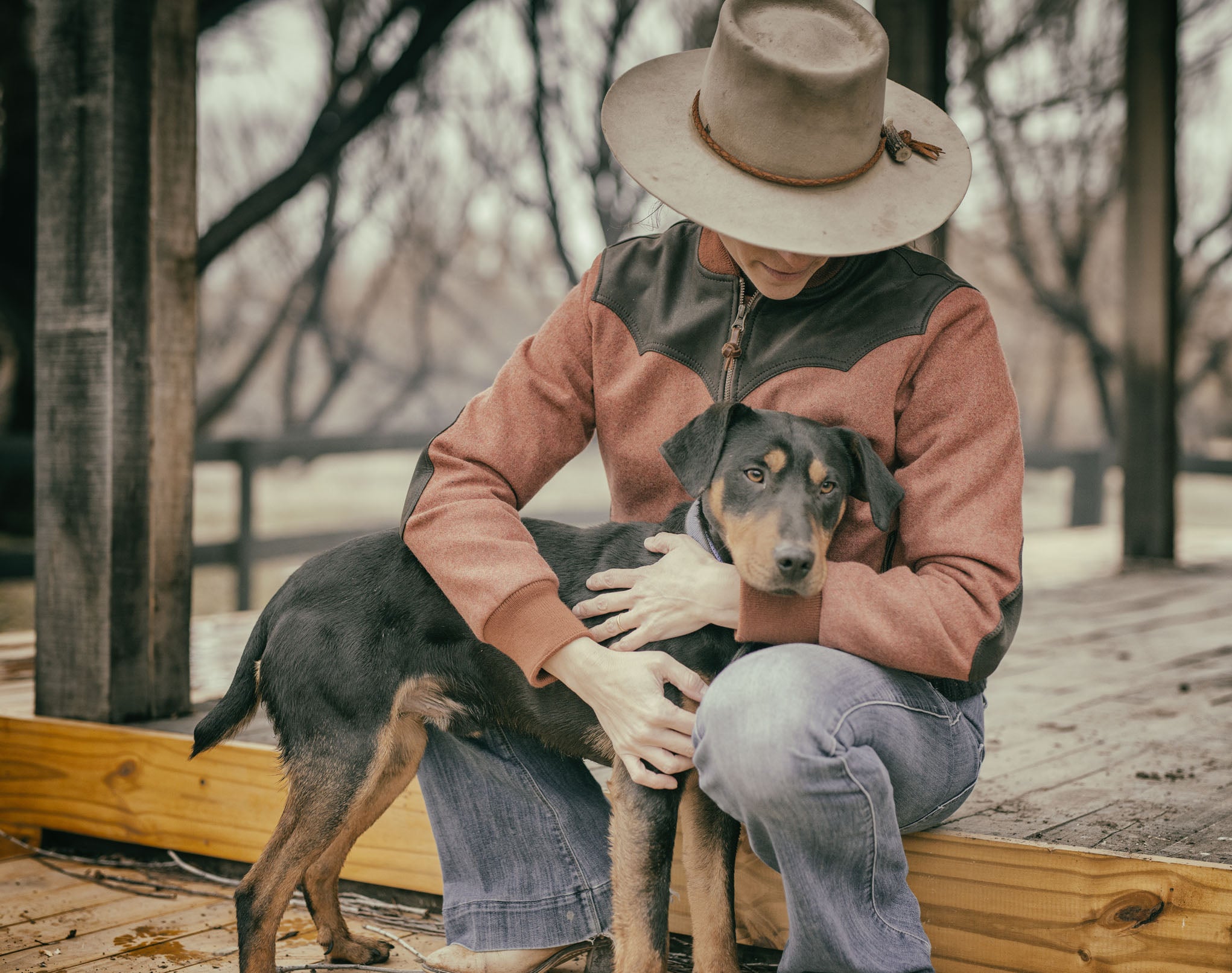 Bomber Jacket - Merino wool and leather