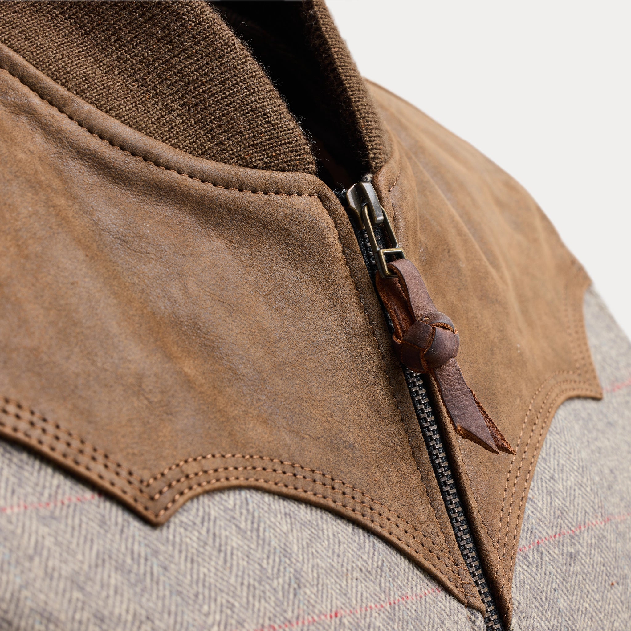 BOMBER PIONERO JACKET - Light Gray Herringbone