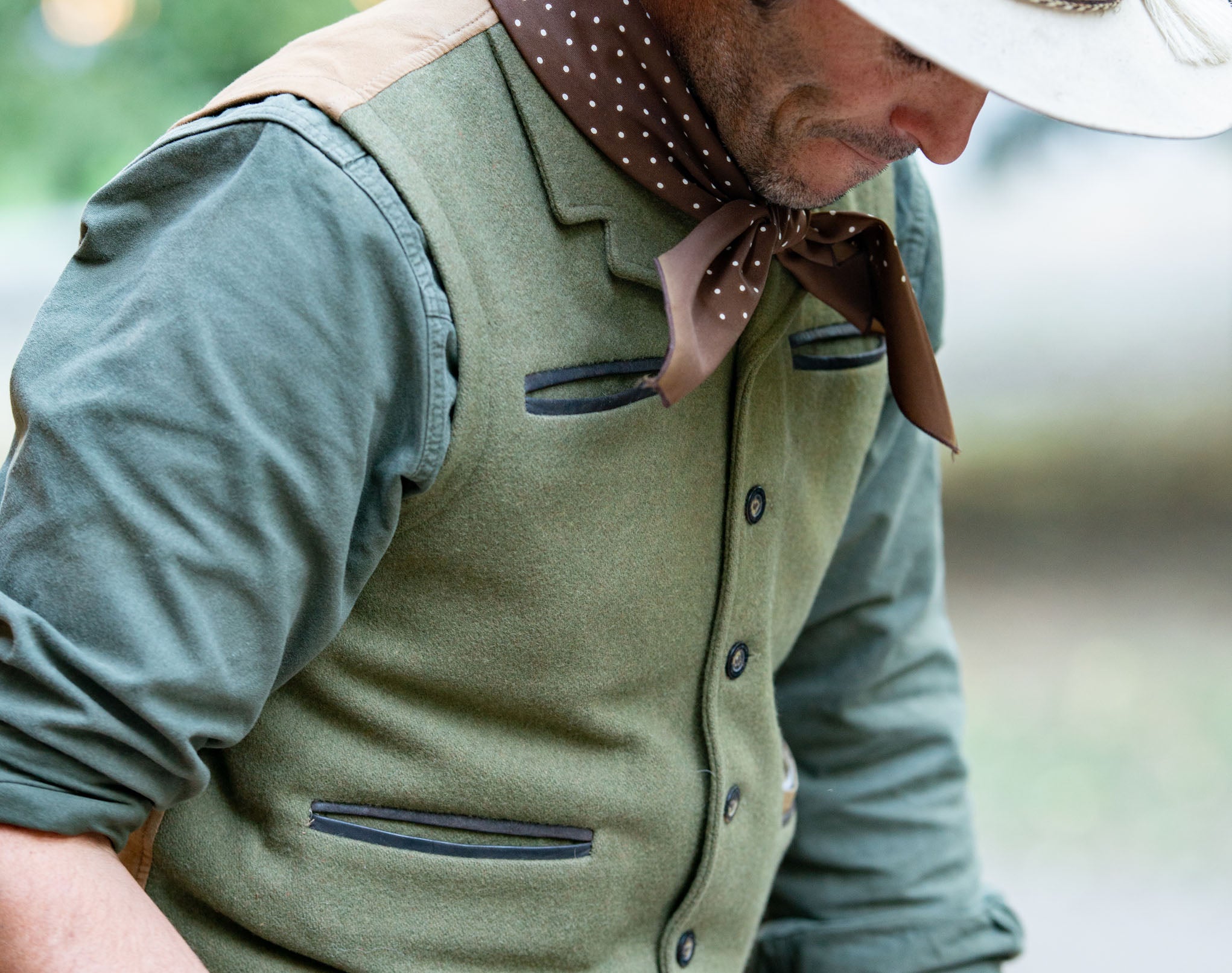 Patron Vest - Merino wool and gabardine