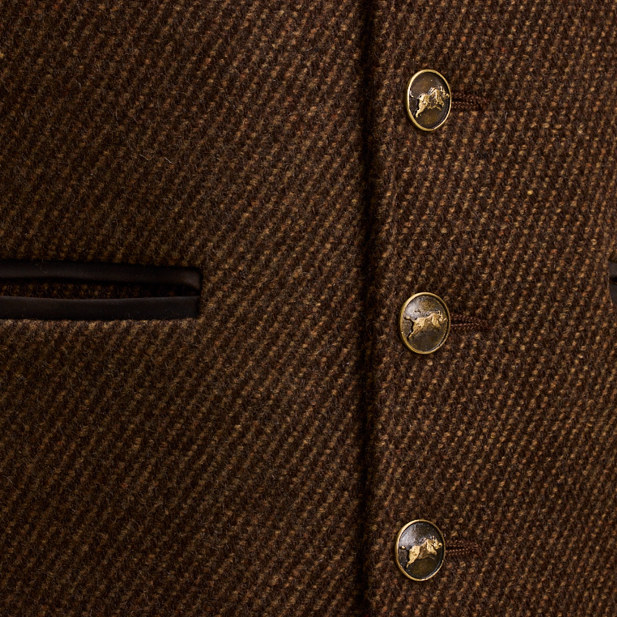 PATRON VEST - Bison and Dark Brown Sarga