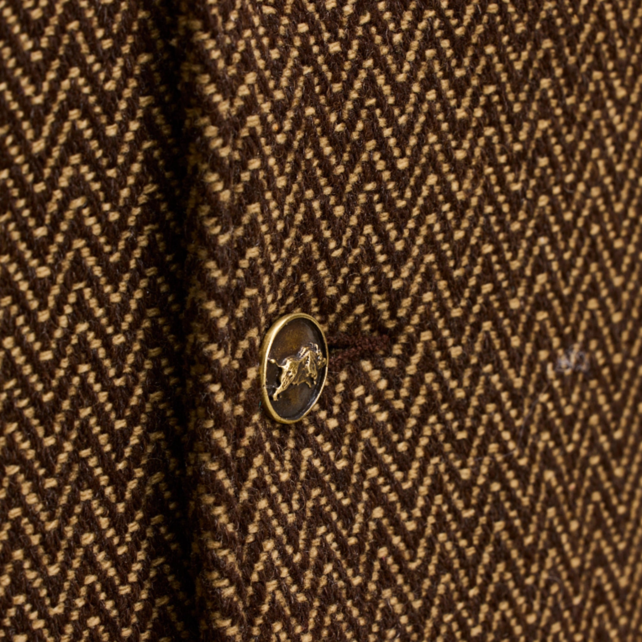 PATRON VEST - Bison and Dark Brown Herringbone