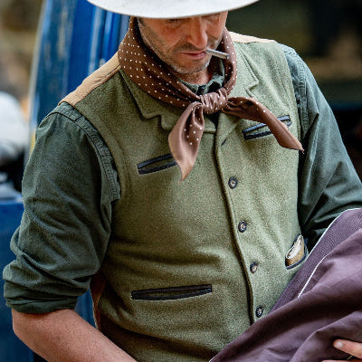 Patron Vest - Merino wool and gabardine