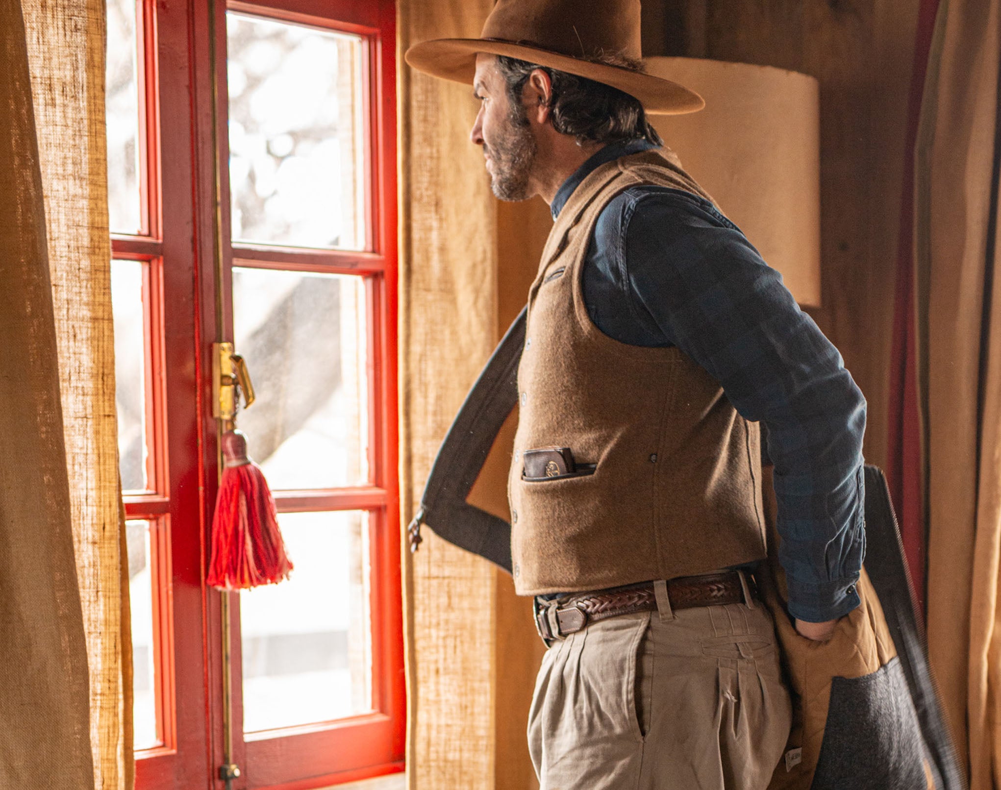 Patron Vest - Merino wool and gabardine