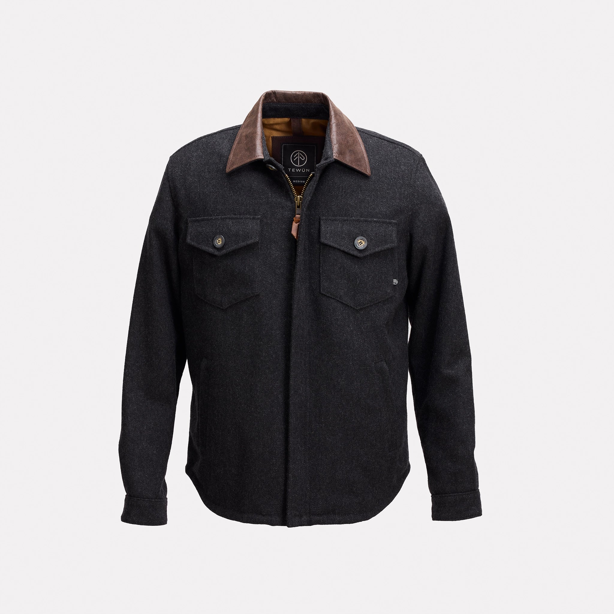 TEWÜN JACKET -  Dark Gray Herringbone _C