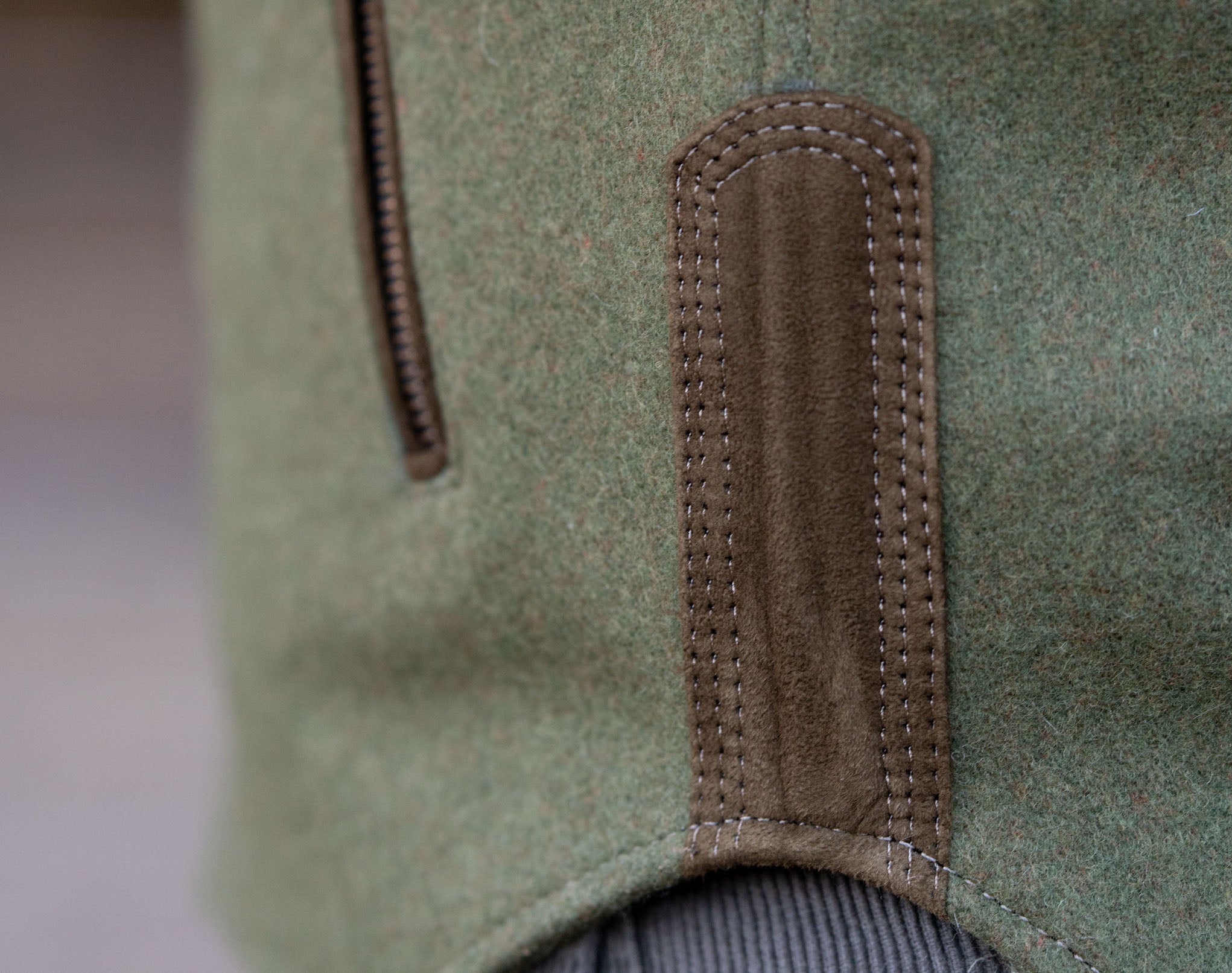 Gaucho Vest - Merino wool and sheep suede