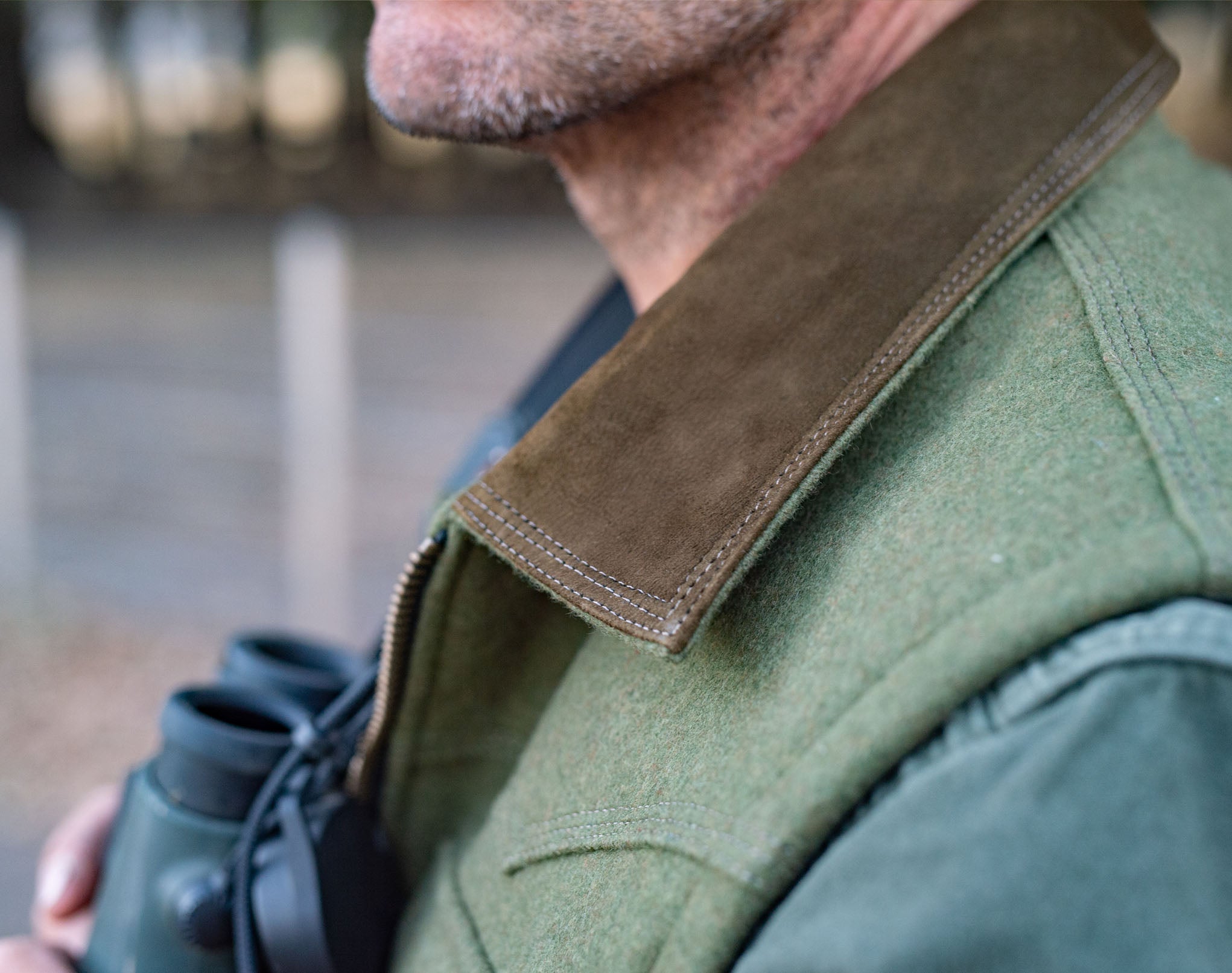 Gaucho Vest - Merino wool and sheep suede