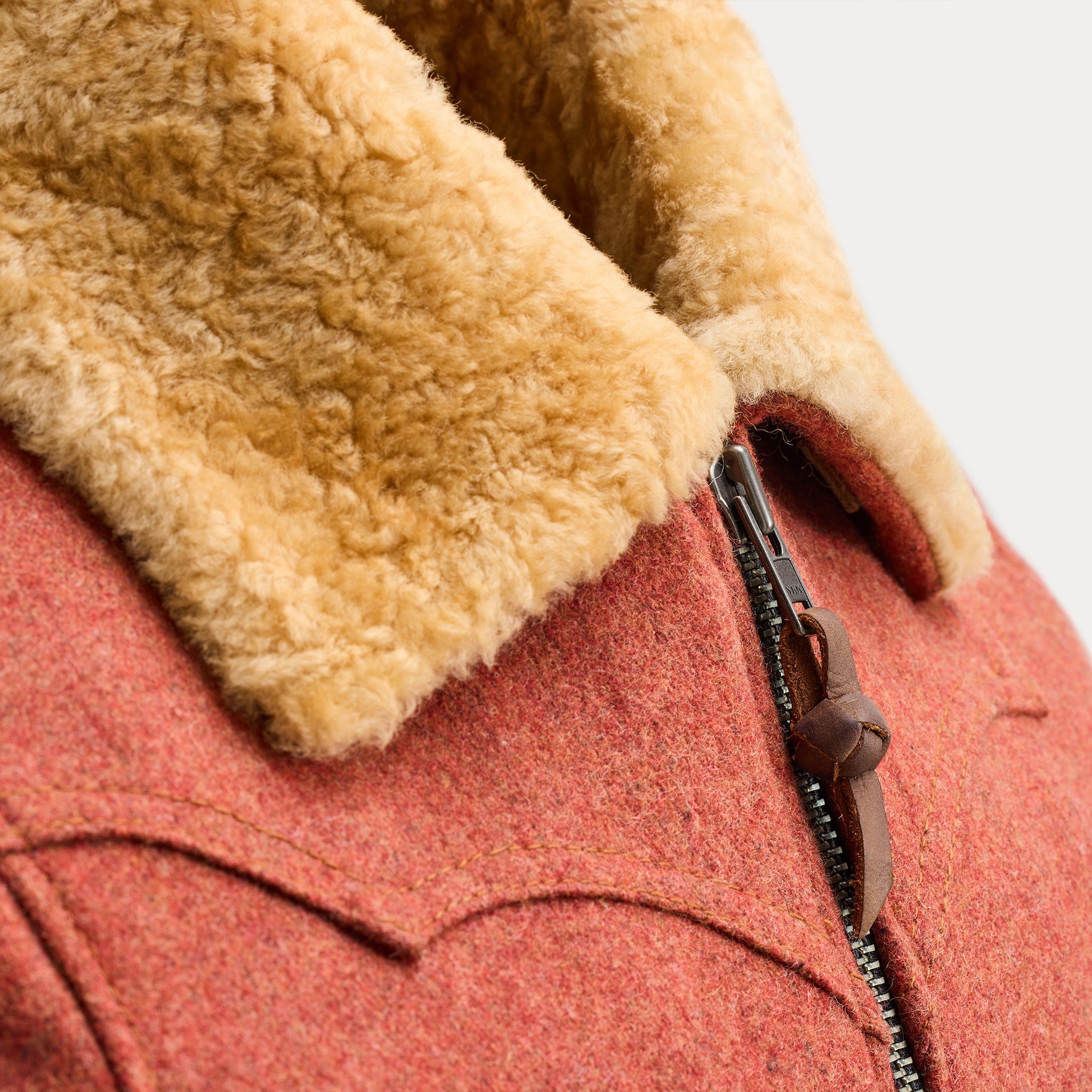 BOMBER LAMB COLLAR JACKET - Lenga