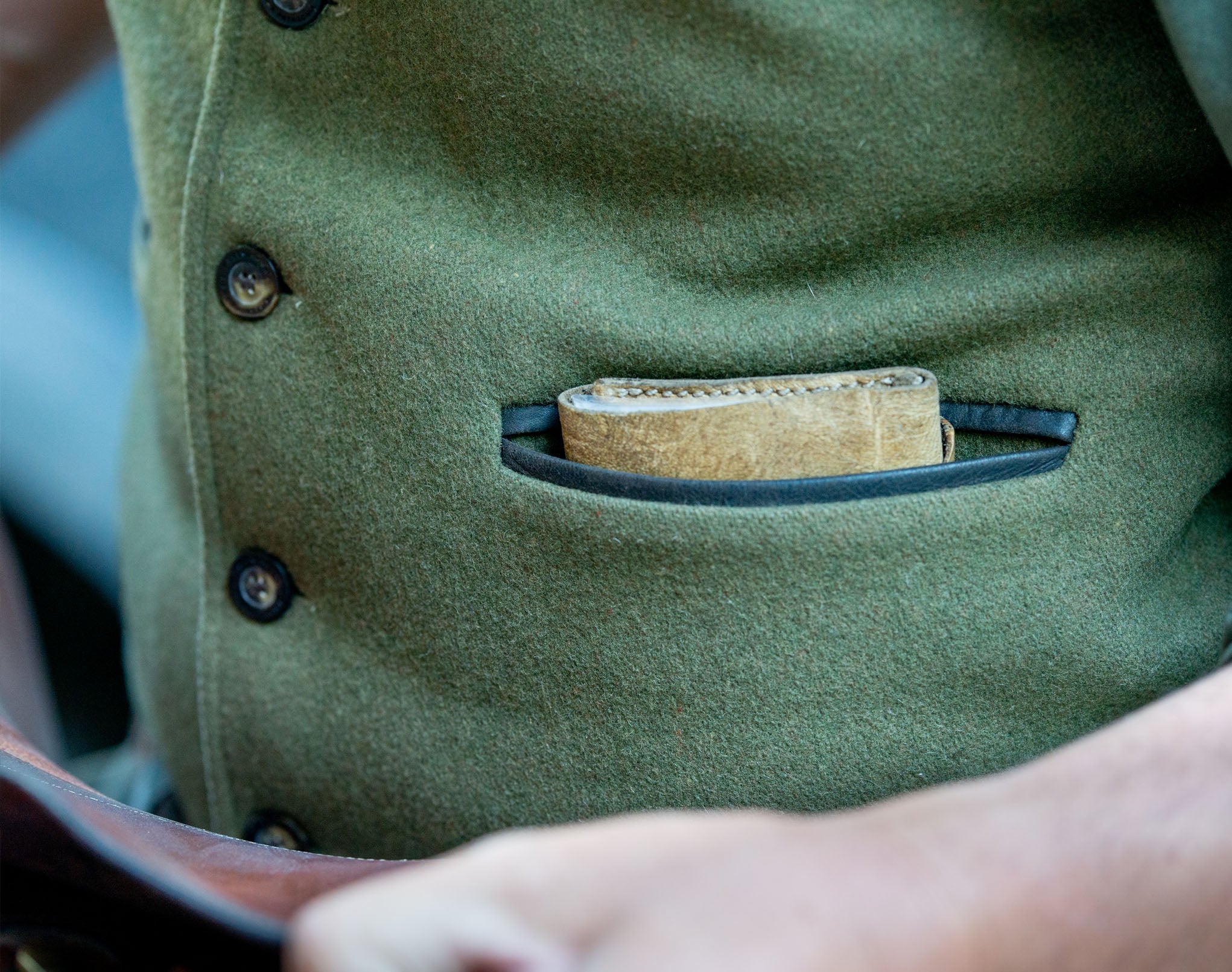 Patron Vest -  Merino wool and gabardine