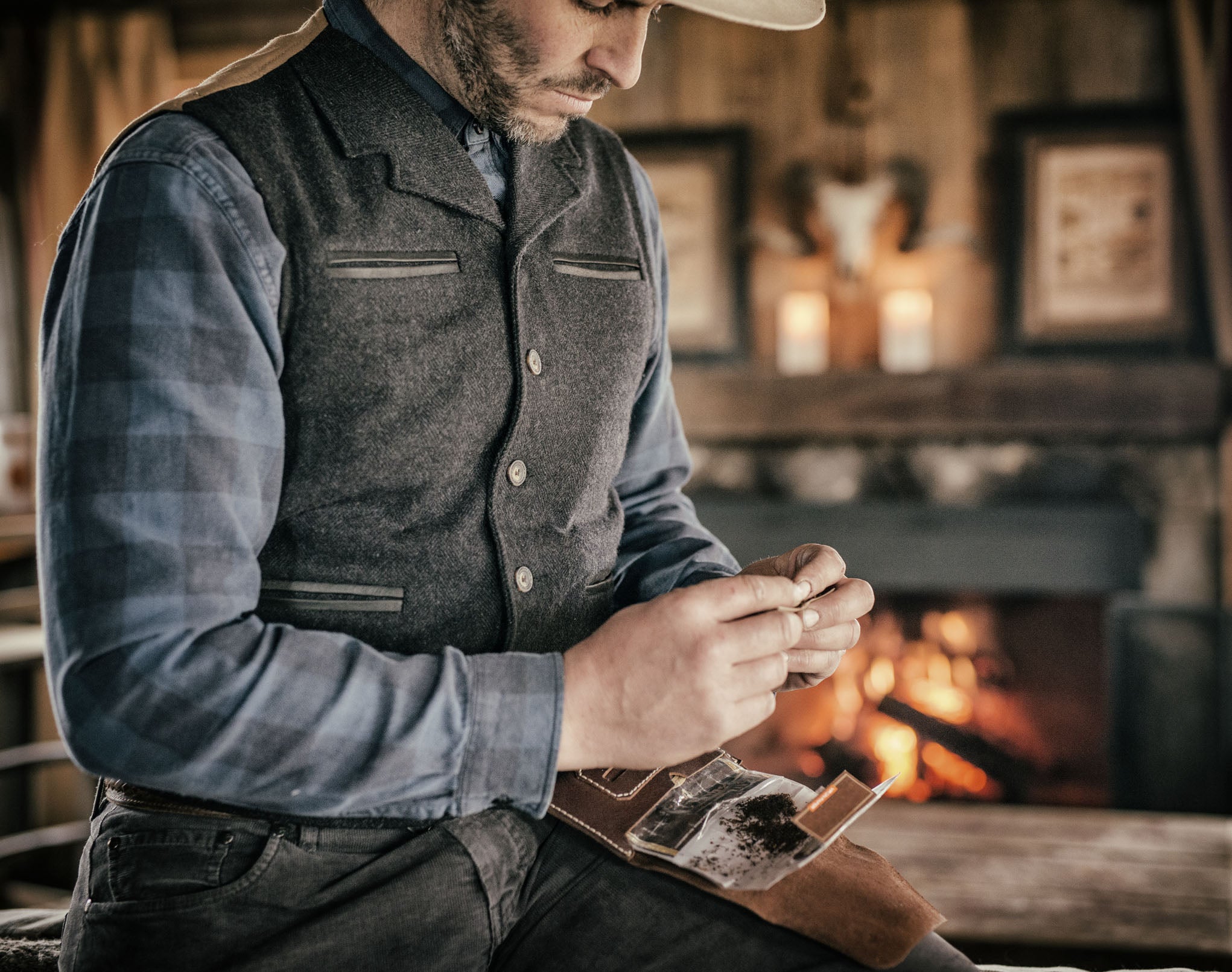 Patron Vest - Wool and gabardine
