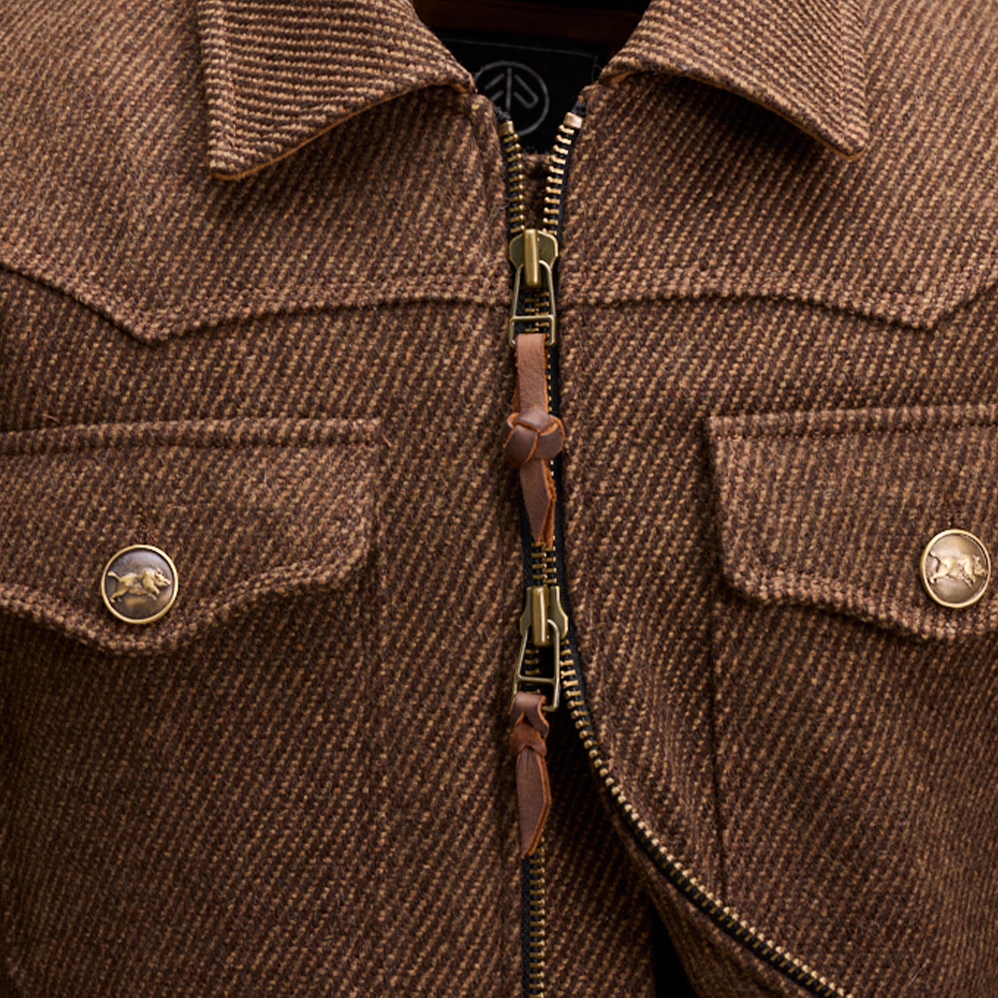 GAUCHO JACKET -  Bison and Dark Brown Sarga