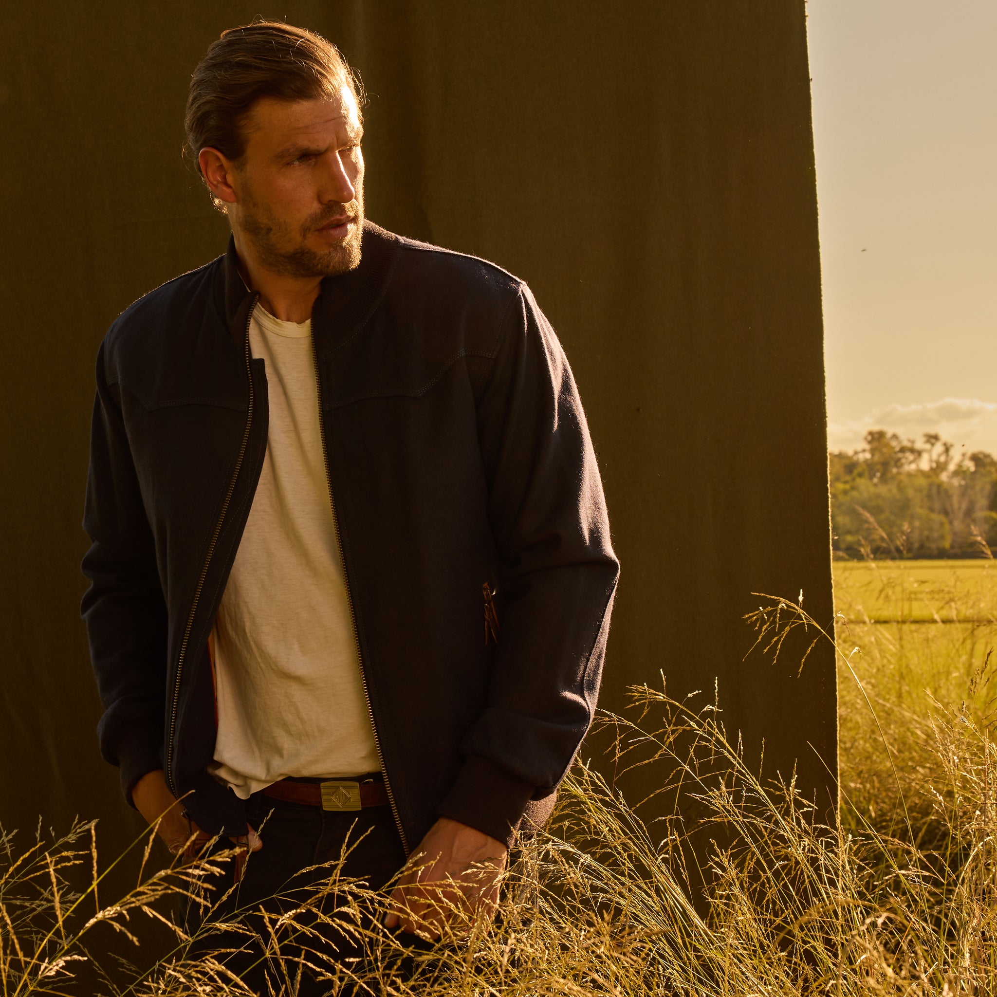 BOMBER PIONERO JACKET - Navy