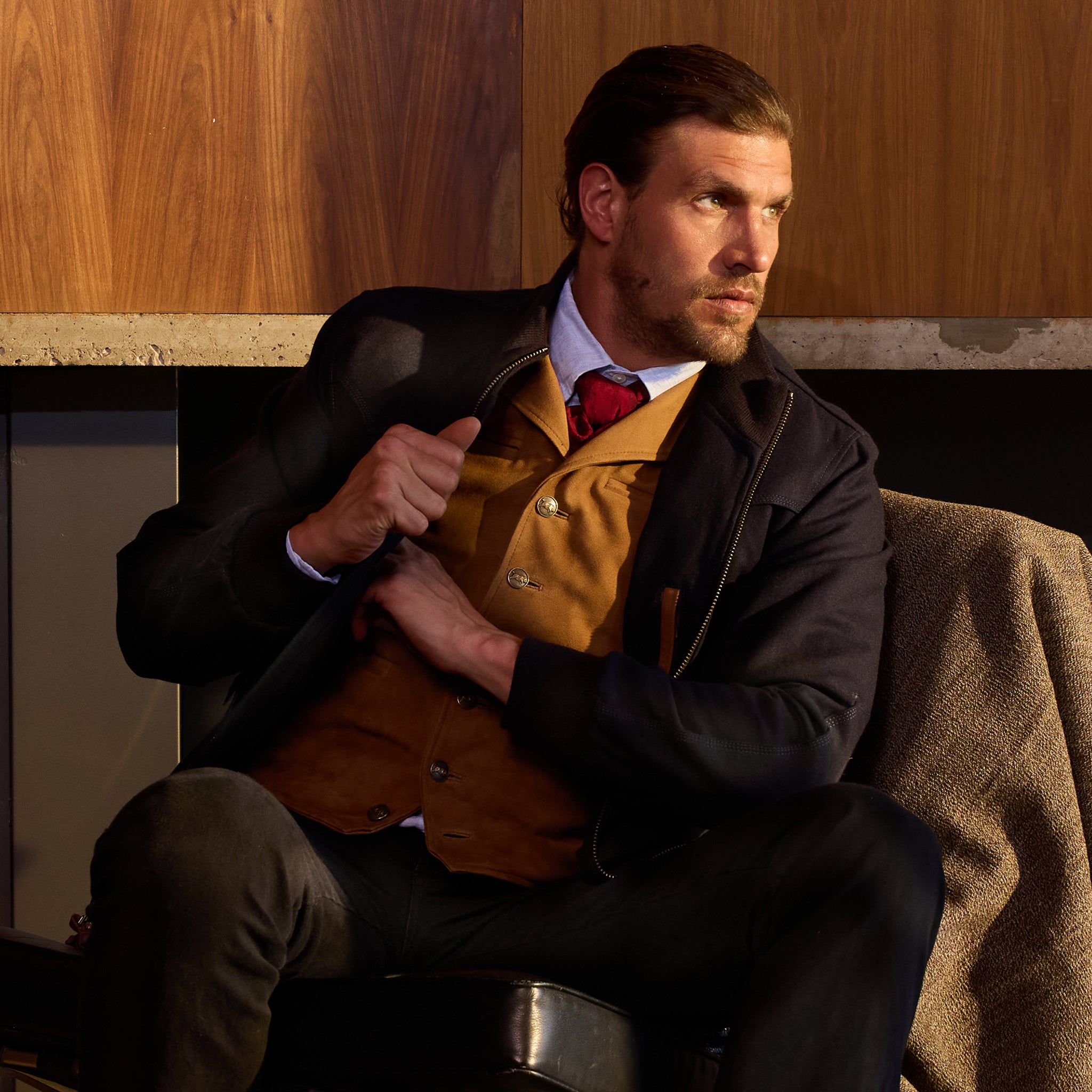 BOMBER PIONERO JACKET - Navy