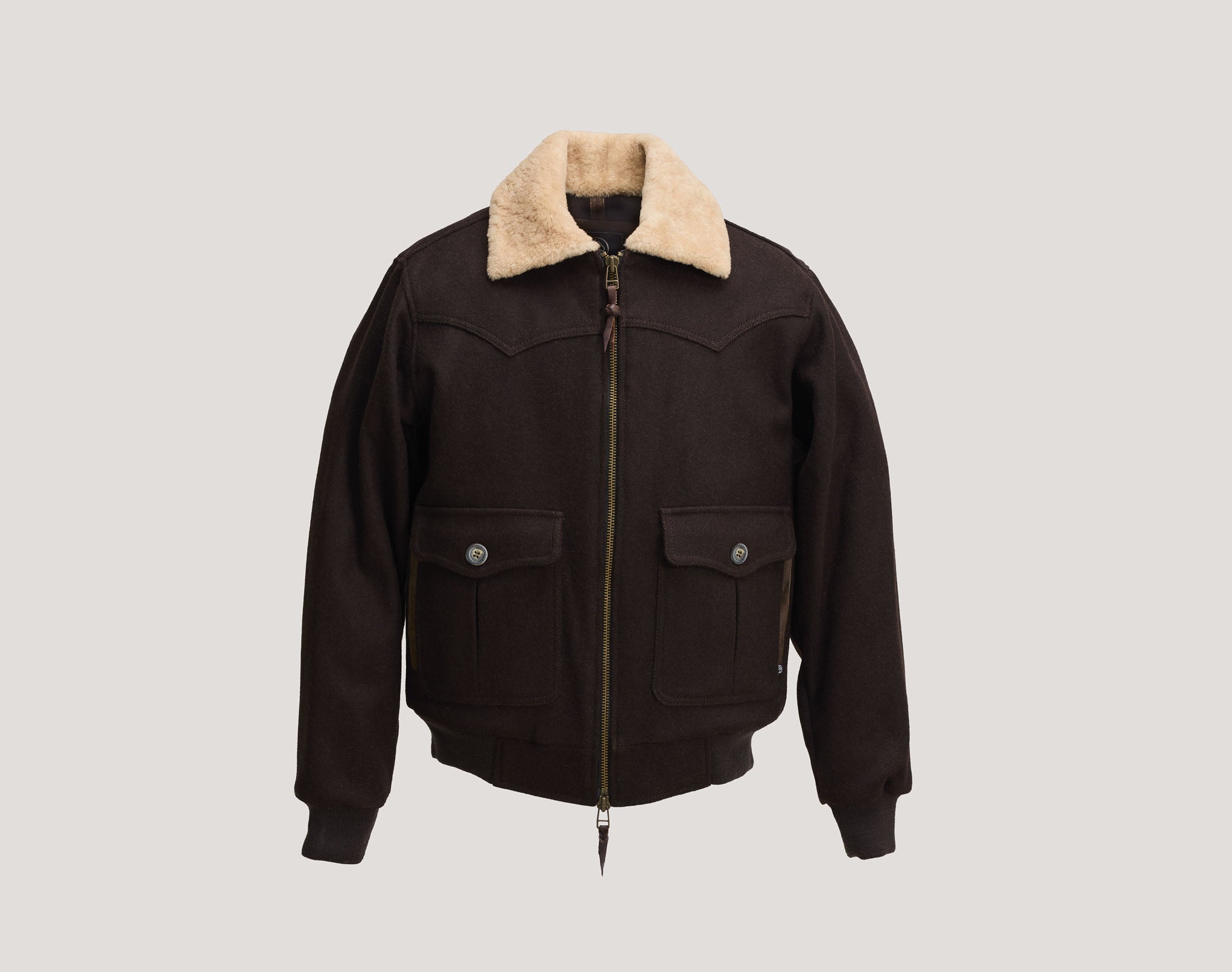 Bomber Jacket - Wool and lambskin collar (W)