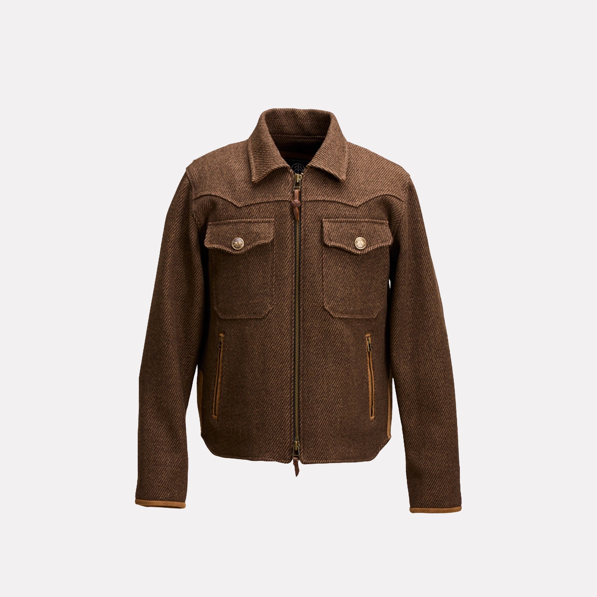 Gaucho Jacket Bison Sarga — wool twill woven on antique looms — Tewün Patagonia