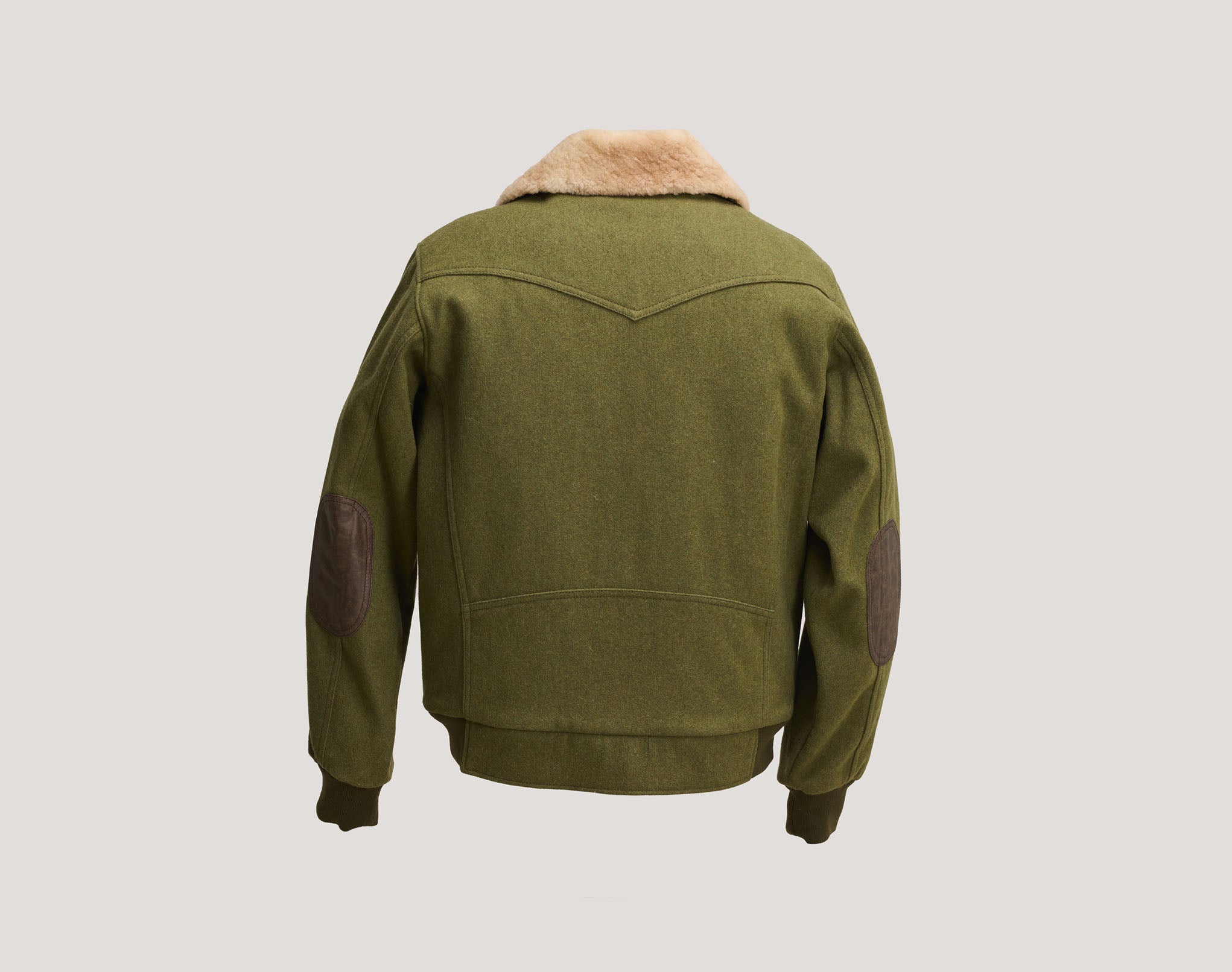 Bomber Jacket - Merino Wool and lambskin collar