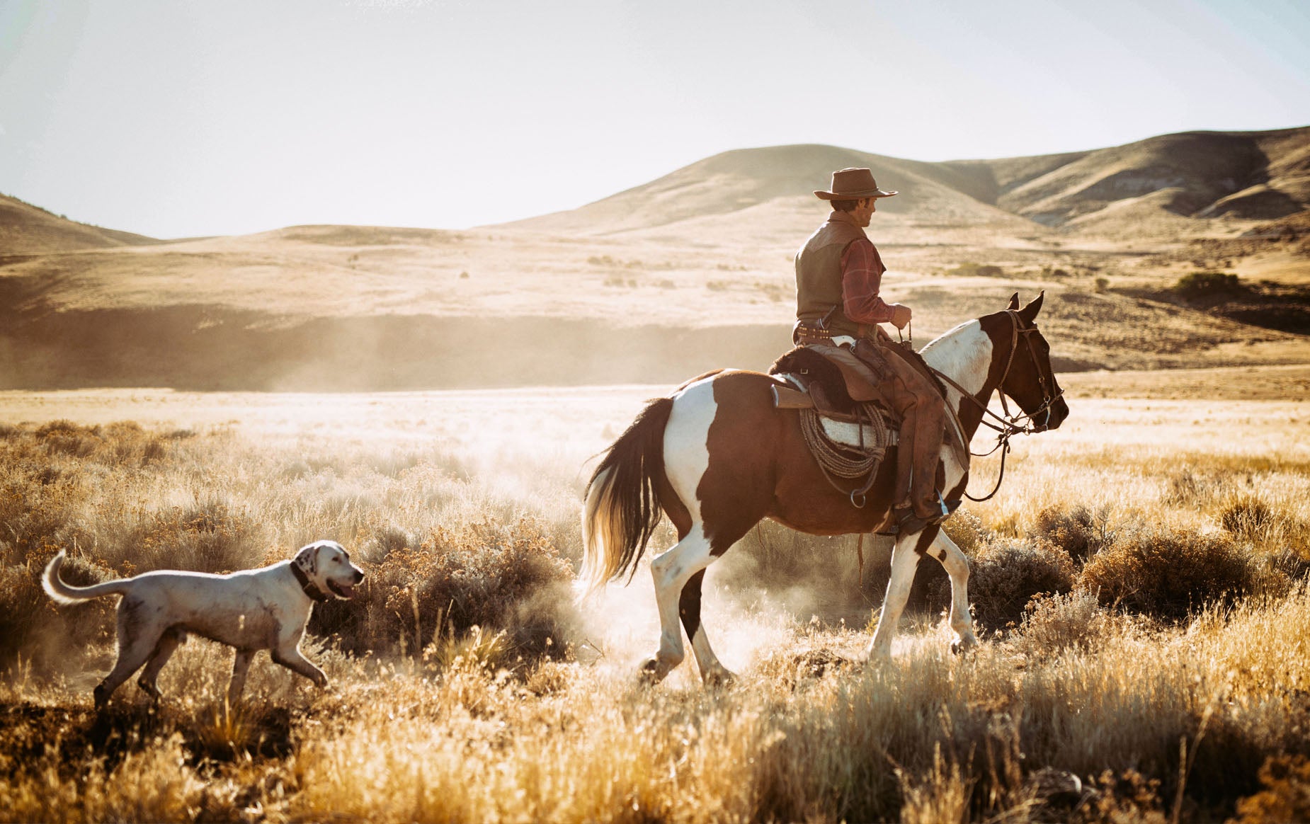 Gaucho Vest - Merino wool and buffalo leather